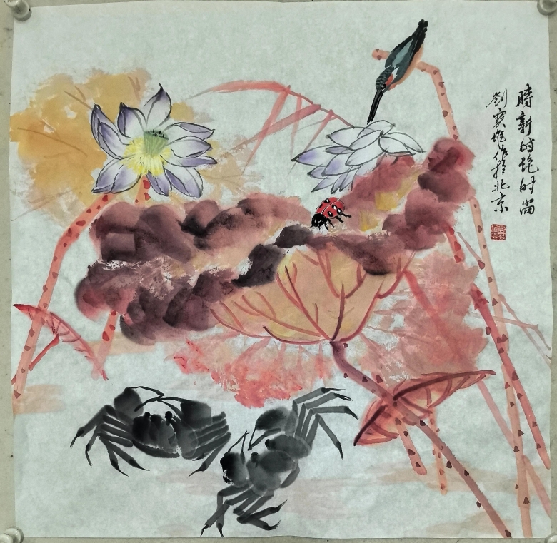 刘宝堆:为什么用红色画荷叶更受欢迎