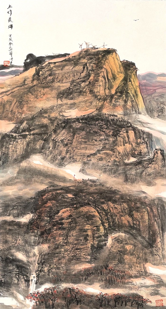 6.祁海峰 太行晨辉  68x136cm.jpg